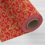 1179 – Arabesco Dourado/Vermelho