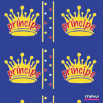 3822 - Amarelo fundo Azul Royal - Imagem 2