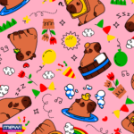8032 - Capivara F/ Rosa - Imagem 2